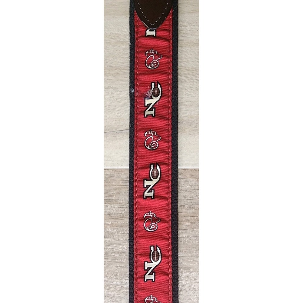 VINEYARD VINES BELT SIZE 30 NEW CANAAN FOOTBALL MENS LEATHER CANVAS HIGH SCHOOL - Picture 4 of 13